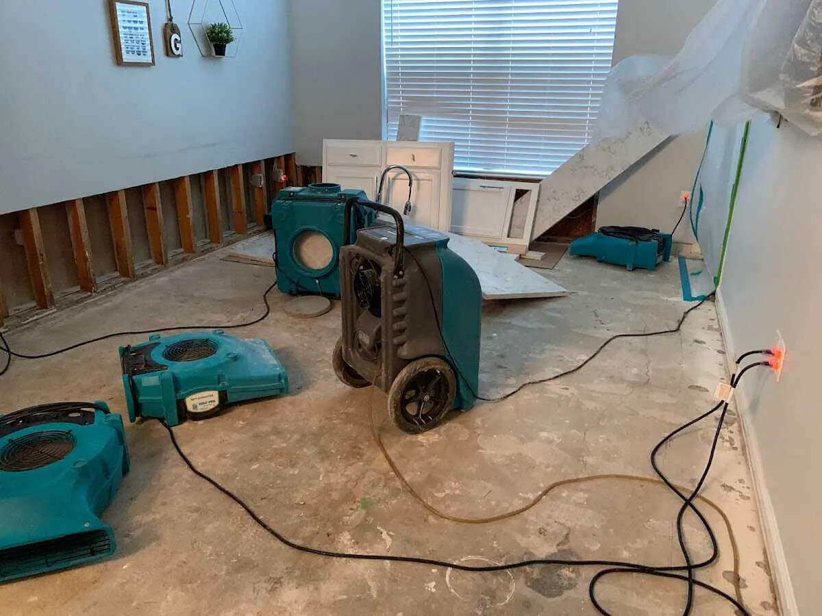 Dehumidifier in flood-cut room for Water Extraction & Removal in Maidencreek